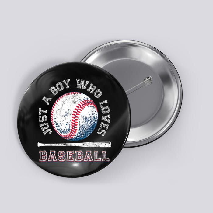 American Sport Fan Baseball Lover Boy Batter Baseball Gift For Player Button