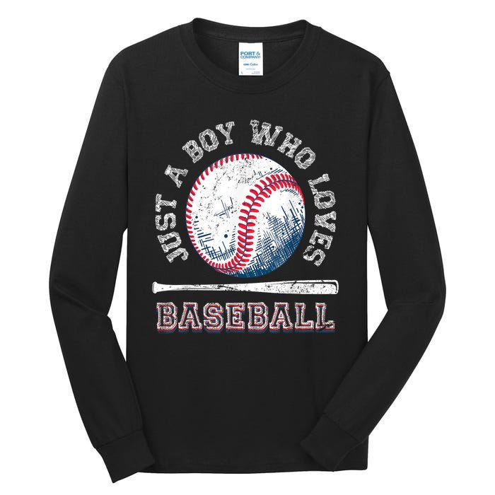 American Sport Fan Baseball Lover Boy Batter Baseball Gift For Player Tall Long Sleeve T-Shirt