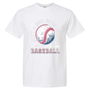 American Sport Fan Baseball Lover Boy Batter Baseball Gift For Player Garment-Dyed Heavyweight T-Shirt