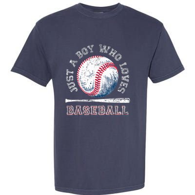 American Sport Fan Baseball Lover Boy Batter Baseball Garment-Dyed Heavyweight T-Shirt