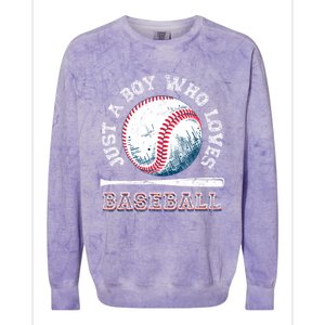 American Sport Fan Baseball Lover Boy Batter Baseball Colorblast Crewneck Sweatshirt