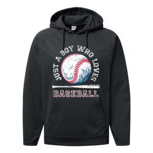 American Sport Fan Baseball Lover Boy Batter Baseball Performance Fleece Hoodie