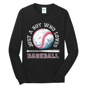 American Sport Fan Baseball Lover Boy Batter Baseball Tall Long Sleeve T-Shirt