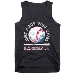 American Sport Fan Baseball Lover Boy Batter Baseball Tank Top