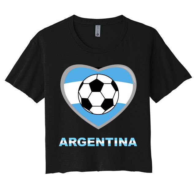 Argentina Soccer Football Argentinian Flag Crop Top