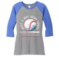 American Sport Fan Baseball Lover Batter Baseball Cute Gift Women's Tri-Blend 3/4-Sleeve Raglan Shirt