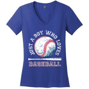 American Sport Fan Baseball Lover Batter Baseball Cute Gift Women's V-Neck T-Shirt