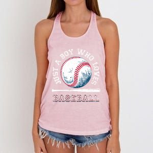 American Sport Fan Baseball Lover Batter Baseball Cute Gift Women's Knotted Racerback Tank