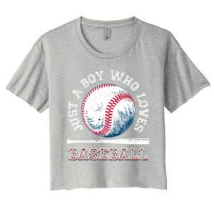 American Sport Fan Baseball Lover Batter Baseball Cute Gift Women's Crop Top Tee