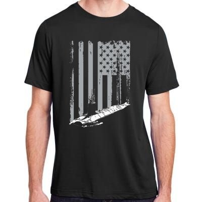 American Submariner Flag Patriotic Submarine Veteran Grandpa Adult ChromaSoft Performance T-Shirt