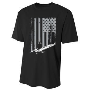 American Submariner Flag Patriotic Submarine Veteran Grandpa Performance Sprint T-Shirt