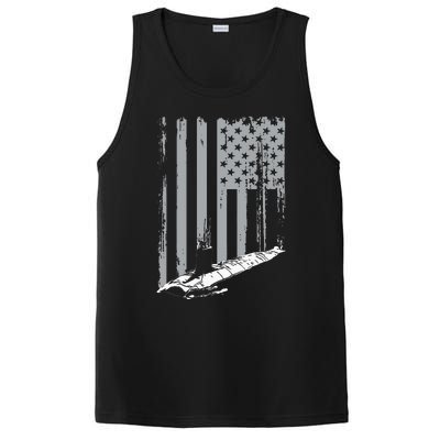 American Submariner Flag Patriotic Submarine Veteran Grandpa PosiCharge Competitor Tank