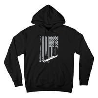 American Submariner Flag Patriotic Submarine Veteran Grandpa Tall Hoodie