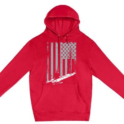 American Submariner Flag Patriotic Submarine Veteran Grandpa Premium Pullover Hoodie