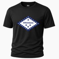 Arkansas State Flag Cooling Performance Crew T-Shirt