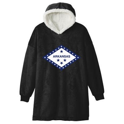 Arkansas State Flag Hooded Wearable Blanket
