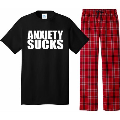 Anxiety Sucks Funny Stress Anxiety Awareness Meaningful Gift Pajama Set