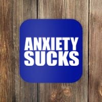 Anxiety Sucks Funny Stress Anxiety Awareness Meaningful Gift Coaster