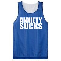 Anxiety Sucks Funny Stress Anxiety Awareness Meaningful Gift Mesh Reversible Basketball Jersey Tank