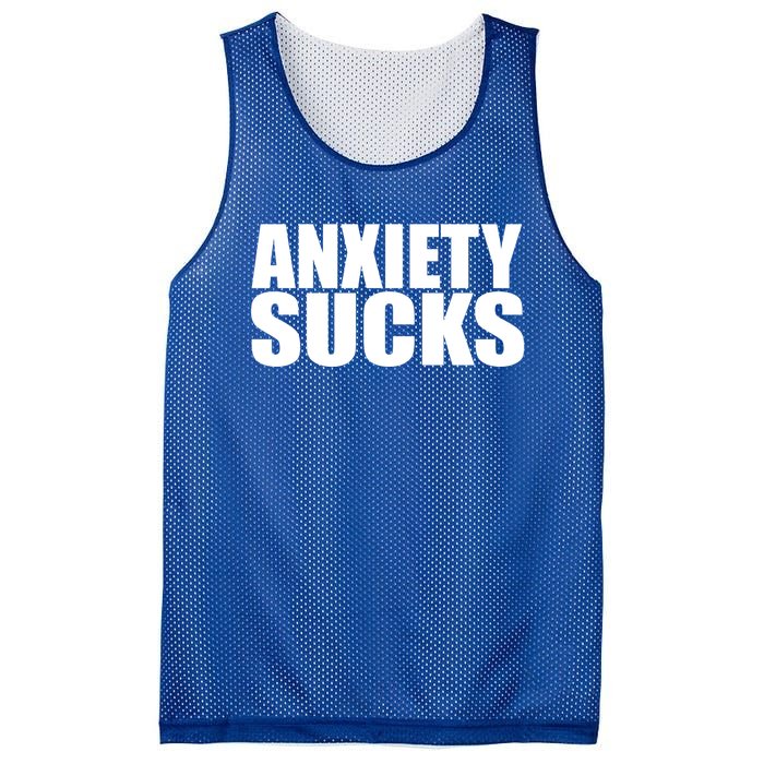 Anxiety Sucks Funny Stress Anxiety Awareness Meaningful Gift Mesh Reversible Basketball Jersey Tank