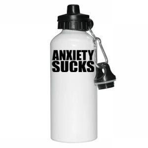 Anxiety Sucks Funny Stress Anxiety Awareness Meaningful Gift Aluminum Water Bottle