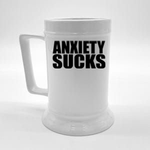 Anxiety Sucks Funny Stress Anxiety Awareness Meaningful Gift Beer Stein