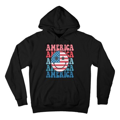 America Smiley Face Hoodie