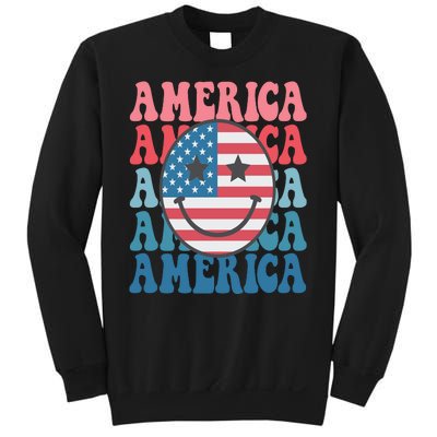 America Smiley Face Sweatshirt