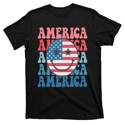 America Smiley Face T-Shirt