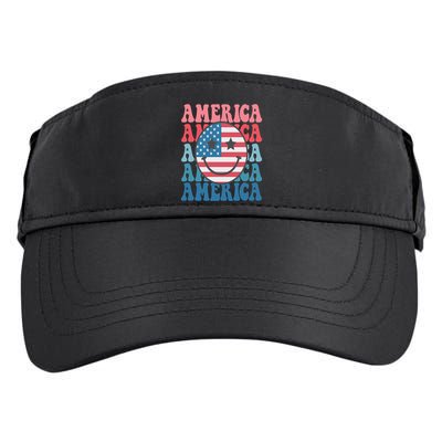 America Smiley Face Adult Drive Performance Visor