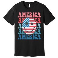 America Smiley Face Premium T-Shirt