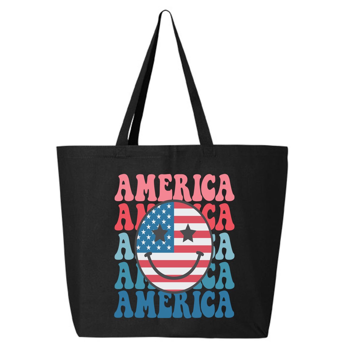 America Smiley Face 25L Jumbo Tote