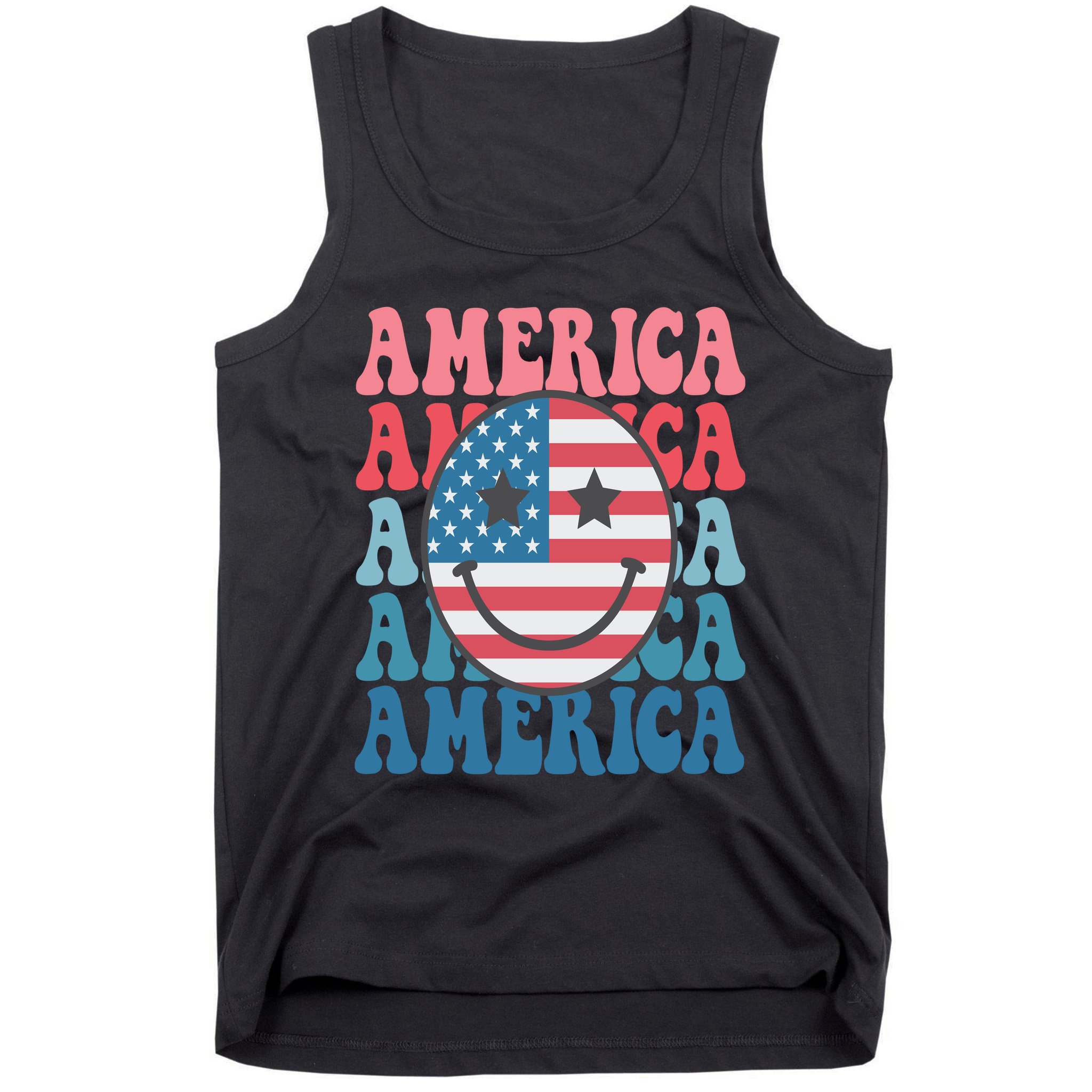 America Smiley Face Tank Top