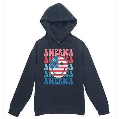 America Smiley Face Urban Pullover Hoodie