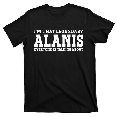 Alanis Surname Funny Team Family Last Name Alanis T-Shirt