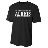 Alanis Surname Funny Team Family Last Name Alanis Performance Sprint T-Shirt