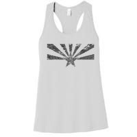 Arizona State Flag Distressed Vintage Az Flag Print Women's Racerback Tank