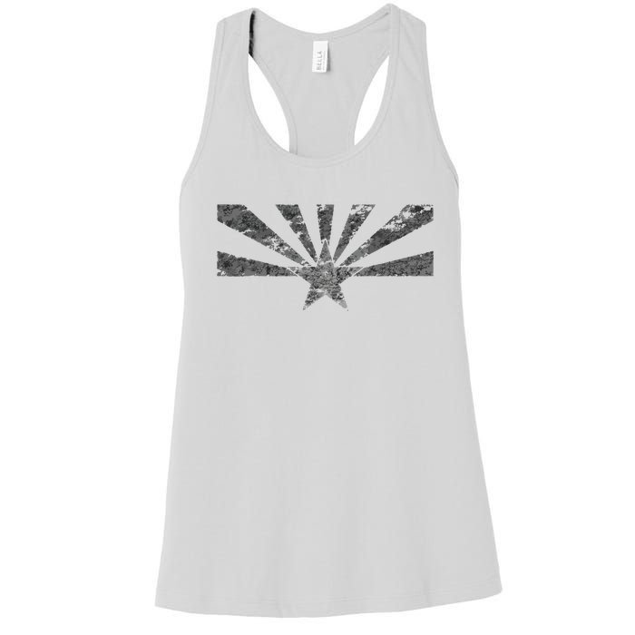 Arizona State Flag Distressed Vintage Az Flag Print Women's Racerback Tank