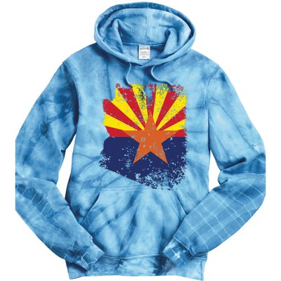 Arizona State Flag Faded Flag Of Arizona Tie Dye Hoodie