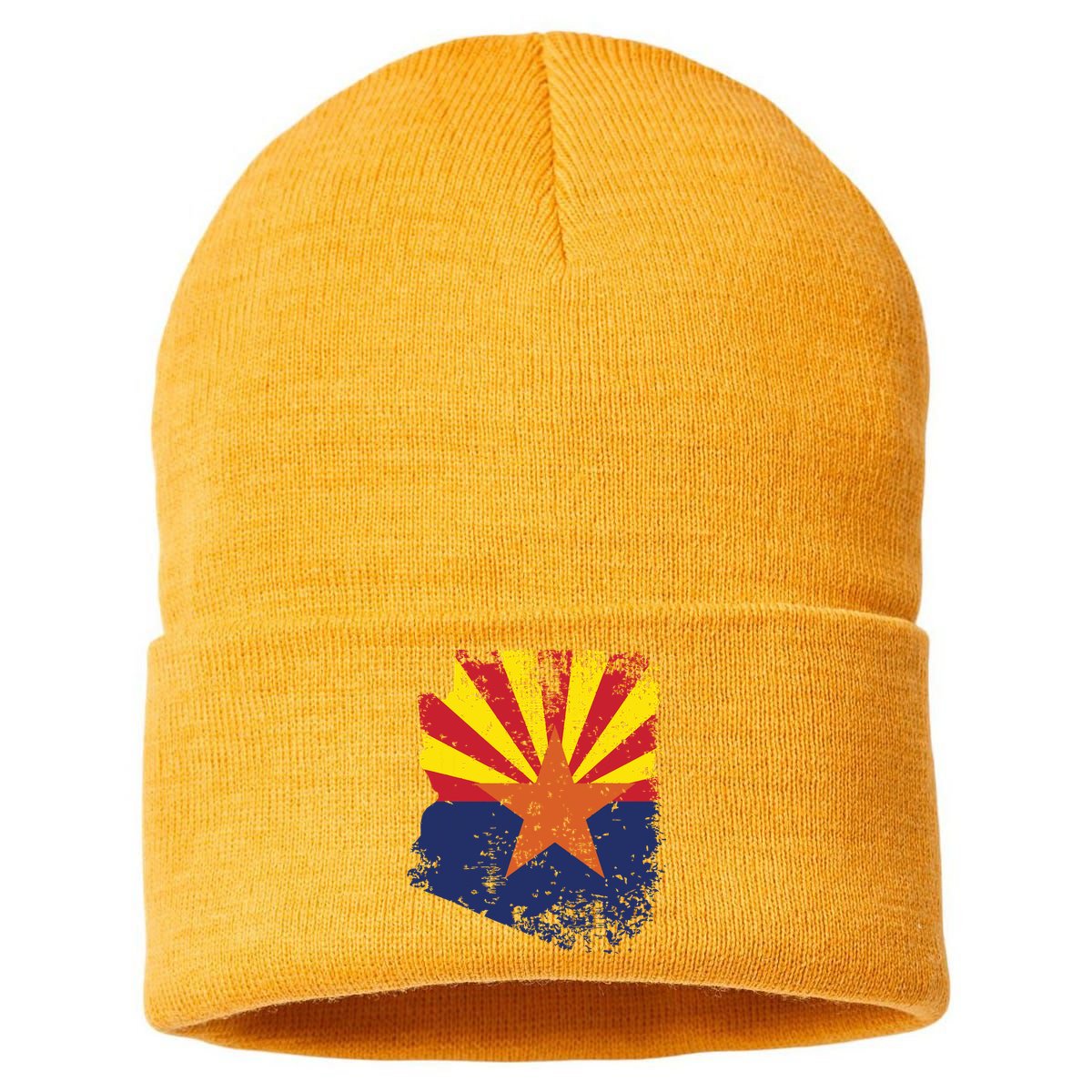 Arizona State Flag Faded Flag Of Arizona Sustainable Knit Beanie