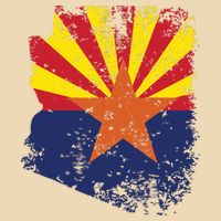 Arizona State Flag Faded Flag Of Arizona Drawstring Bag