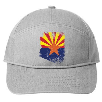 Arizona State Flag Faded Flag Of Arizona 7-Panel Snapback Hat