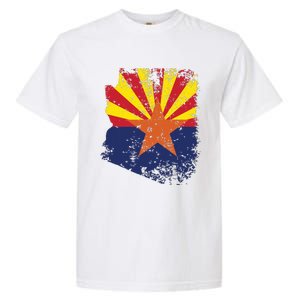 Arizona State Flag Faded Flag Of Arizona Garment-Dyed Heavyweight T-Shirt