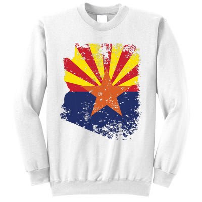 Arizona State Flag Faded Flag Of Arizona Sweatshirt