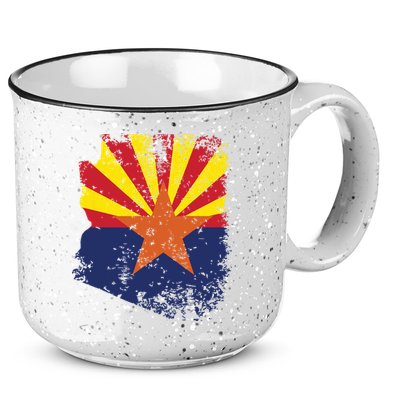 Arizona State Flag Faded Flag Of Arizona 15oz Campfire Ceramic Mug