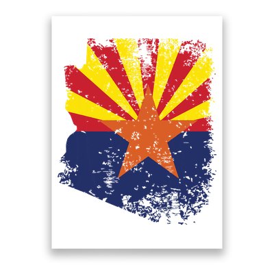 Arizona State Flag Faded Flag Of Arizona Poster