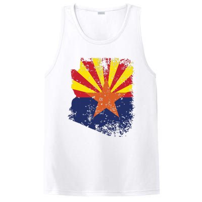 Arizona State Flag Faded Flag Of Arizona PosiCharge Competitor Tank