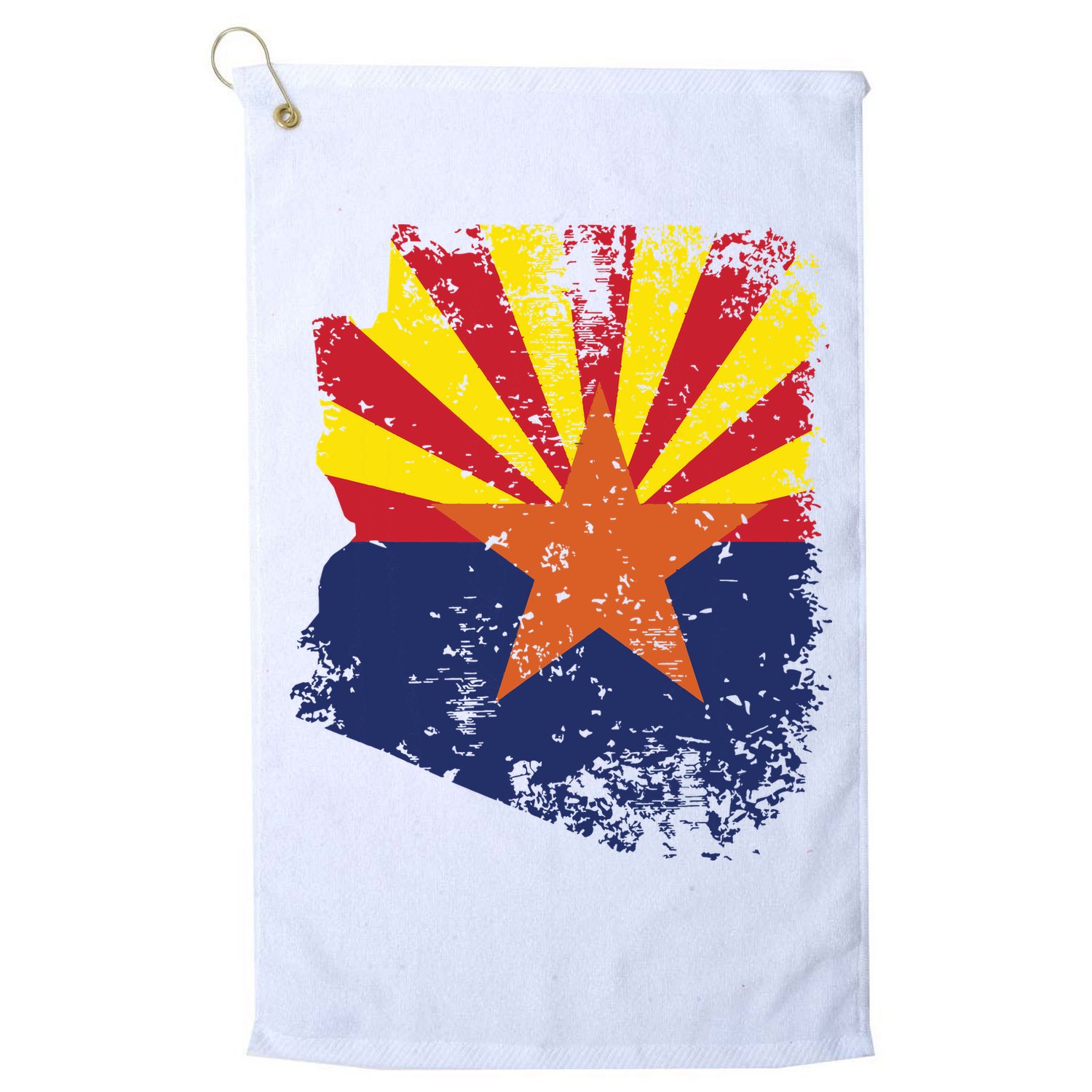 Arizona State Flag Faded Flag Of Arizona Golf Towel