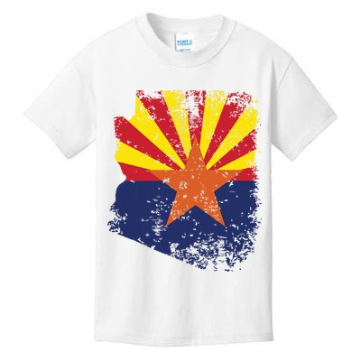 Arizona State Flag Faded Flag Of Arizona Kids T-Shirt