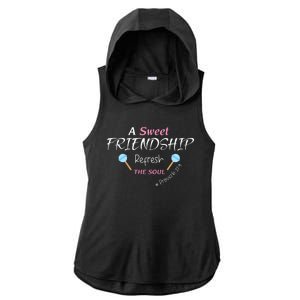 A Sweet Friendship Refresh The Soul Ladies PosiCharge Tri-Blend Wicking Draft Hoodie Tank